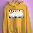 Assume Nothing Bear Pride Flag Hoodie - Mustard